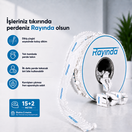 Rayında™ Perde Takmak, Artık Fermuar Çekmek Kadar Kolay